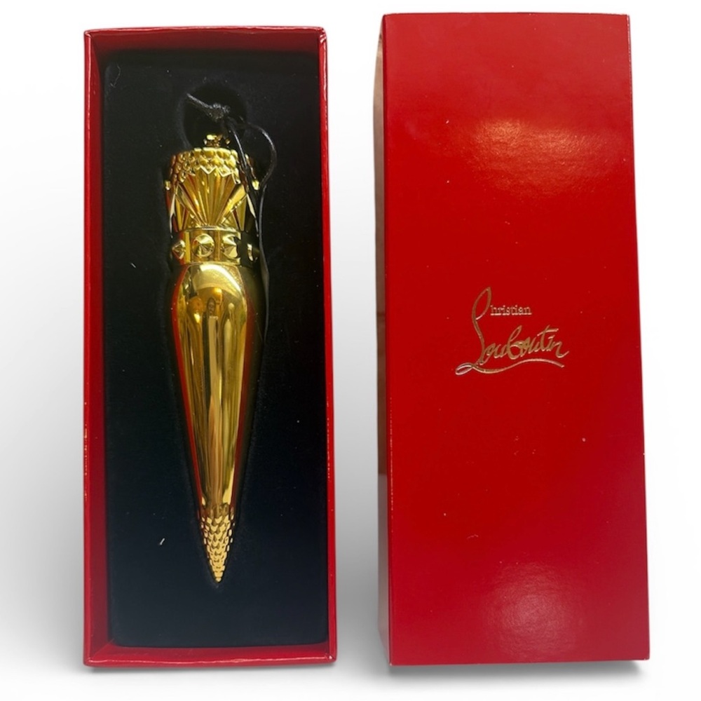 Christian Louboutin Gold Ornament in Signature Red Box